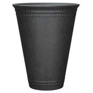My Texas House‎ Asti Tall Resin Planter - Black, 16.1" Dia x 20.1" H
